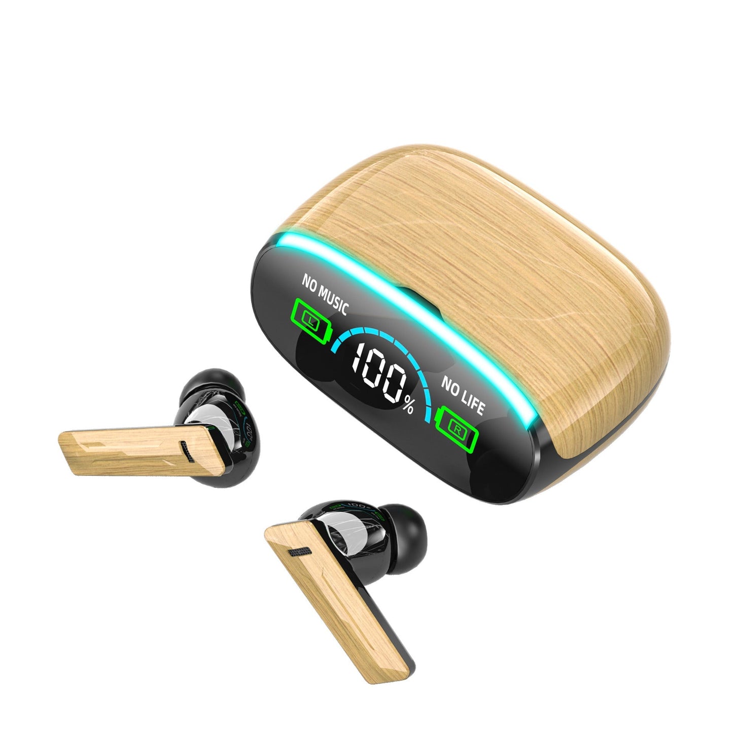 Wood Grain Wireless Sports Bluetooth Headphones